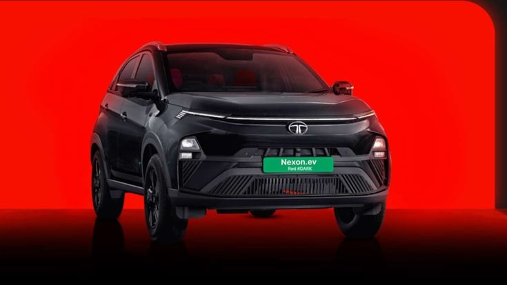 tata nexon ev red dark edition exterior design tata nexon ev red dark edition exterior design